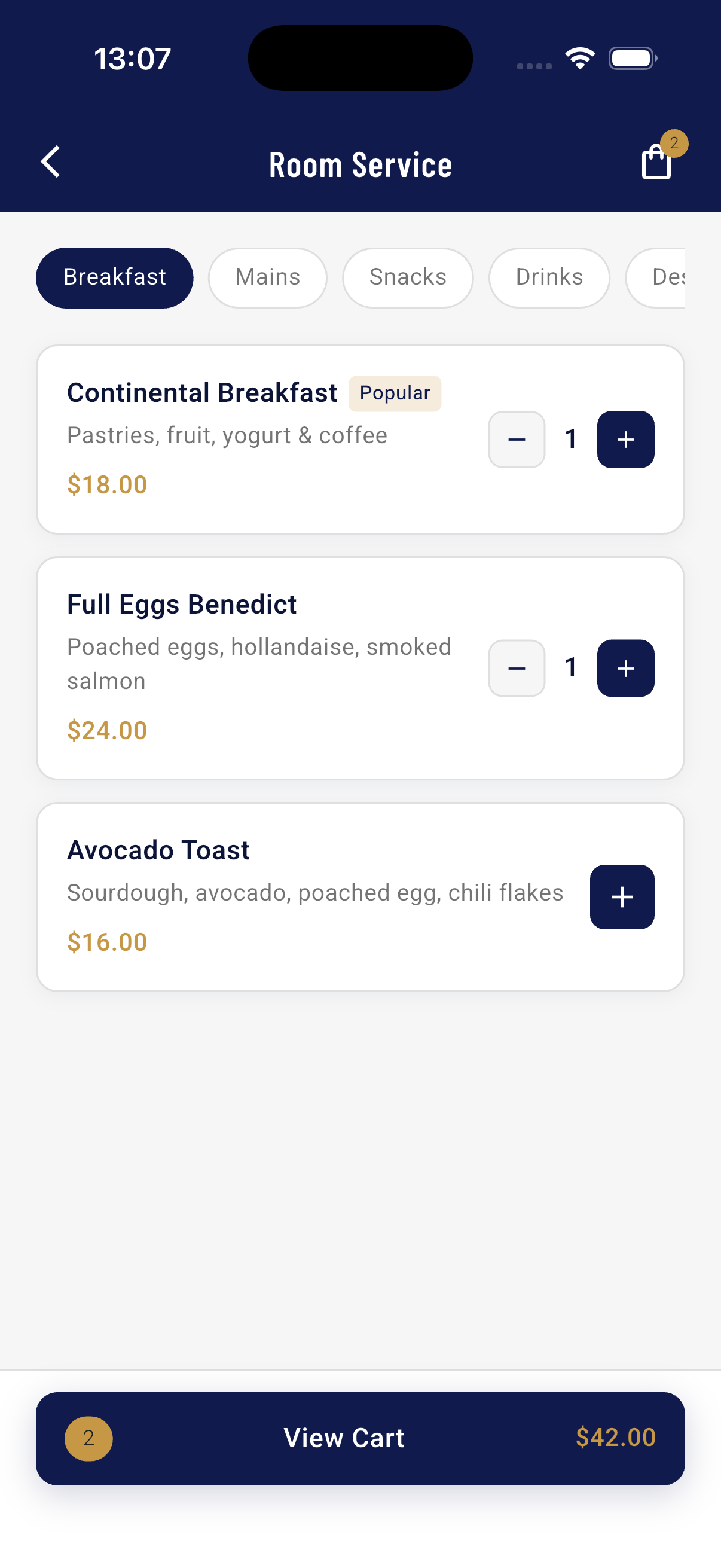 StayHub Room Service